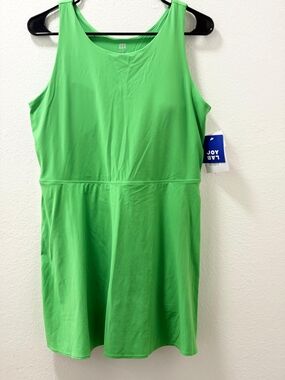 JoyLab Bright Green Sleeveless Maxi Dress